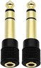 Chadou Audio Adapter 6. 35mm (1/4 inchMale to 3. 5mm (1/8 inchFemale Stereo Headphone Connector Gold Plated, 2 Pack.