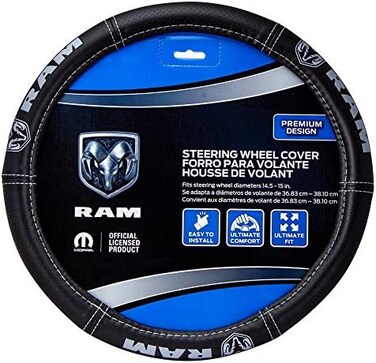 غطاء عجلة القيادة Plasticolor 006697R25 Ram Deluxe Elite - شعار رمادي.