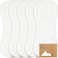 KeaBabies 5-Pack Muslin Burp Cloths for Baby Boys and Girls - Organic Baby Burp Cloth, Viscose Derived from Bamboo Cotton Baby Washcloths, Burp Rags, Large Neutral Burp Clothes for Newborn (Soft White