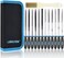 Libraton Small File Set, Needle Diamond Files 13PCS, 6pcs Jewlers Files6 Steel Files for Precision Metal File Work, Woodworking, Plastic Carving Craft Tool with Steel Brush and Carry Case.