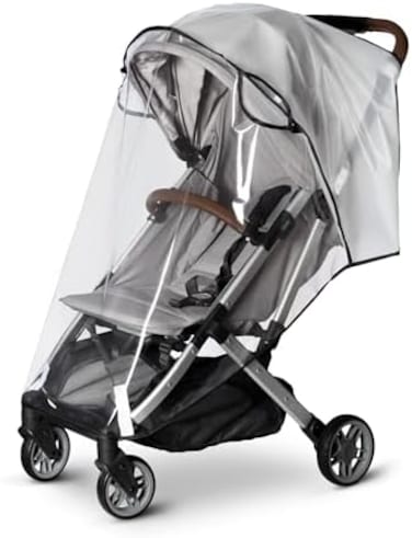 Bemece Baby Stroller Rain Cover Universal Stroller Accessory - Waterproof Windproof Travel Weather Shield ThickDurable Protect from Dust and Snow with Breathable Ventilation Mesh Clear Visibility.