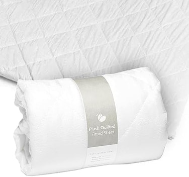 Guava Family Lotus Crib Plush Quilted Fitted SheetDesigned for Perfect, Manufacturer-Approved Fit, SoftSafe for 1 YrOlder, Unisex, BoysGirls (New.