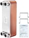 BestEquip Heat Exchanger 3"x7. 5" 40 Plates Brazed Plate Heat Exchanger 316L 3/4" MPT Heat Exchanger B3-12A Beer Wort Chiller for Hydronic Heating.