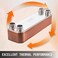 BestEquip Heat Exchanger 3"x7. 5" 40 Plates Brazed Plate Heat Exchanger 316L 3/4" MPT Heat Exchanger B3-12A Beer Wort Chiller for Hydronic Heating.
