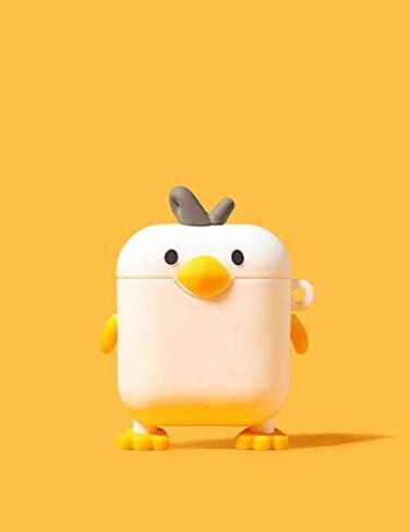 T-H-See eno-life Cute AirPods 1 2 Pro Case Cover Cartoon Funny Silicone Airpods case Standing Chick Shape Cover for Air pods 1 2.