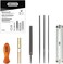Oregon Universal Chainsaw Field Sharpening Kit - Includes 5/32-inch, 3/16-inch, and 7/32-inch Round Files, Flat File, Handle, Filing Guide, and Pouch.
