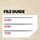 Oregon Universal Chainsaw Field Sharpening Kit - Includes 5/32-inch, 3/16-inch, and 7/32-inch Round Files, Flat File, Handle, Filing Guide, and Pouch.