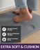 DEXI Kitchen Rug Anti Fatigue,Non Skid Cushioned Comfort Standing Kitchen Mat Waterproof and Oil Proof Floor Runner Mat, Easy to Clean, 17"x59", Grey.