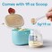 NCVI Baby Formula Dispenser On The Go, Formula Container to Go, Formula Holder for Travel, Outdoor Picnic with Baby Infant, Portable Container for Milk Powder, Snacks, Candy, Fruits (Green.