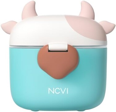 NCVI Baby Formula Dispenser On The Go, Formula Container to Go, Formula Holder for Travel, Outdoor Picnic with Baby Infant, Portable Container for Milk Powder, Snacks, Candy, Fruits (Green.