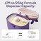 NCVI Baby Formula Dispenser On The Go, Formula Container to Go, Formula Holder for Travel, Outdoor Picnic with Baby Infant, Portable Container for Milk Powder, Snacks, Candy, Fruits (Purple.