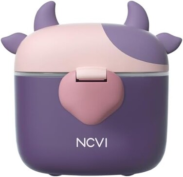 NCVI Baby Formula Dispenser On The Go, Formula Container to Go, Formula Holder for Travel, Outdoor Picnic with Baby Infant, Portable Container for Milk Powder, Snacks, Candy, Fruits (Purple.