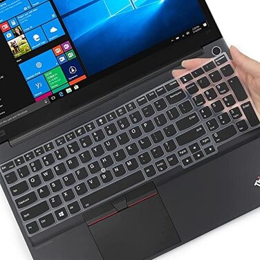 MUBUY-GOL Keyboard Cover for 15. 6" Lenovo ThinkPad 15 E15 Gen 4 3 2 E580 E590 E595, ThinkPad L15 Gen 2 1 L580 L590, ThinkPad 15 P15 P51S P52 P52S P53 P72 P73 T15 T15p T15g T570 T575 T580 T590 Black.