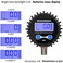 MEASUREMAN 2-1/2" Dial Size Digital Air Pressure Gauge with 1/4'' NPT Bottom Connector and Protective Boot, 0-200psi, Accuracy 1%, Battery Powered, with LED Light.