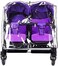 ITODA Twins Baby Pushchair Rain Cover Universal Stroller Waterproof Rainy Weather Guard Side by Side Outdoor Double Carriage Wind Dust Snow Protection Breathable Shield Transparent Accessories.