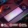 HK GAMING GK61 Mechanical Gaming Keyboard - 61 Keys Multi Color RGB Illuminated LED Backlit Wired Programmable for PC/Mac Gamer (Gateron Optical Yellow, White.