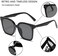 MAXJULI Oversized Sunglasses for Women Men UV Protection 8056.