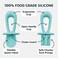 Tiny Twinkle Silicone Training Utensils - Baby Spoons and Baby Forks For Self-Feeding Training - Silicone Baby Led Weaning Utensils For Toddlers And Babies 6-24 Months - Baby Feeding Supplies (Mint.