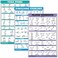مجموعة Palace Learning QuickFit المكونة من 3 قطع - وضعيات اليوغا، تمارين التمدد، مجموعة ملصقات تمارين بيلاتس على البساط - مجموعة من 3 مخططات تمارين (مغلفة، 18 بوصة × 27).