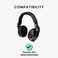 kwmobile Ear Pads Compatible with Pioneer HDJ 2000/1000/1500 Earpads - 2X Replacement for Headphones - Black.