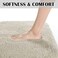 Suchtale Large Bathroom Rug Extra Soft and Absorbent Shaggy Bathroom Mat (24 x 60, Light TanMachine Washable Microfiber Bath Mat for Bathroom, Non Slip Bath Mat, Bathroom Floor Mats Rubber Back.