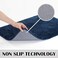 Suchtale Extra Soft and Absorbent Shaggy Microfiber Rug (24 x 40, Navy.