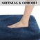 Suchtale Extra Soft and Absorbent Shaggy Microfiber Rug (24 x 40, Navy.