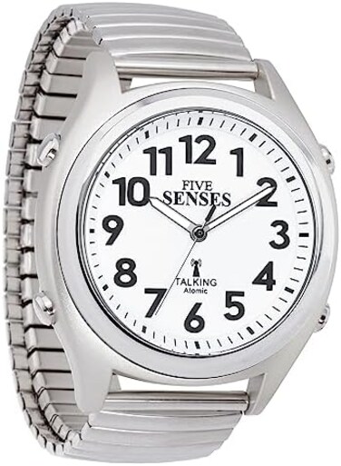 FIVE SENSES Atomic English Talking Watch for Seniors with Louder Alarm Clock Visually Impaired by 1098A.