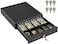 Volcora 13" Electronic Cash Register Drawer for Point of Sale (POSSystem with 4 Bill 5 Coin Cash Tray, Removable Coin Compartment, 24V, RJ11/RJ12 Key-Lock, Media Slot, Black - for Small Businesses.