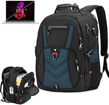NEWHEY Laptop Backpack 17 Inch Business Travel Backpacks for Men Women Extra Large Waterproof TSA Anti Theft College School Bookbags with USB Charging Port 17. 3 Gaming Computer Backpack 45L, Blue.