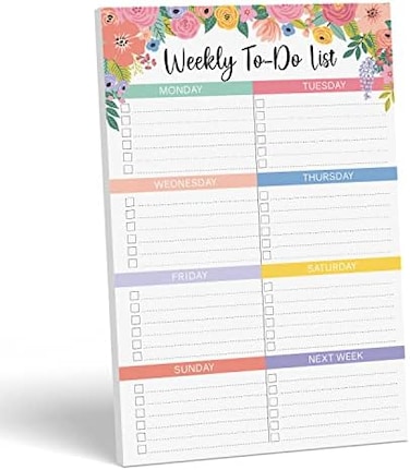 Sweetzer &amp; Orange SweetzerOrange Grocery and Weekly Floral Meal Planners 6 inches X 9 inches.