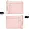 Valentoria Minimalist Small Leather Card Holder Pocket Wallet Womens Coin Purse Handbag (Pink.