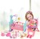 deAO 12&rdquo; Baby Doll Play Set with Crib, Mobile, High Chair Feeding Accessories, Interactive Dolls for Girls Kids Pretend Play Baby Dolls 21 PCS.