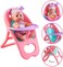 deAO 12&rdquo; Baby Doll Play Set with Crib, Mobile, High Chair Feeding Accessories, Interactive Dolls for Girls Kids Pretend Play Baby Dolls 21 PCS.