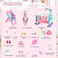 deAO 12&rdquo; Baby Doll Play Set with Crib, Mobile, High Chair Feeding Accessories, Interactive Dolls for Girls Kids Pretend Play Baby Dolls 21 PCS.