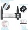 WHEEL CONNECT PCD Gauge，Wheel/Rim Bolt Pattern Measuring Tool, PCD Ruler, Sliding Caliper for 4 5 6 8 Holes.