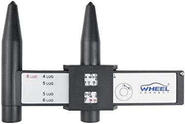 WHEEL CONNECT PCD Gauge，Wheel/Rim Bolt Pattern Measuring Tool, PCD Ruler, Sliding Caliper for 4 5 6 8 Holes.