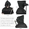 BUUFAN 4PCS Plague Bird Doctor Mask PU Leather Long Nose Beak Mask with Cloak Crucifixion Necklace Scepter.
