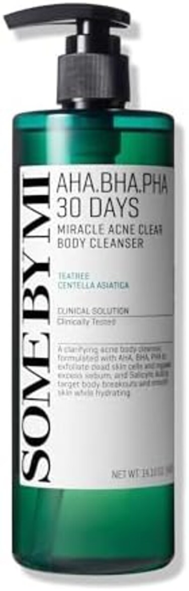 Some By Mi Aha Bha Pha 30 Days Miracle Acne Clear Body Cleanser400mlDaily Body Wash For Acne Prone SkinMild Exfoliating Effect, Deep Cleanses SebumDead Cells.