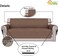 Easy-Going 4 Seater Sofa Slipcover Reversible Sofa Cover Water Resistant Couch Cover with Foam Sticks Elastic Straps Furniture Protector for Pets Kids Children Dog Cat (XX-Large, Brown/Beige.