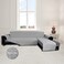 Easy-Going L-Shape Sectional Couch Cover - Large, Light Gray.