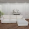 Easy-Going L-Shape Sectional Couch Cover, 42 x 68in (Light Gray.