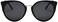 FEISEDY Vintage Polarized Cat Eye Sunglasses for Women Oversized Round Anti Glare Sun Glasses B7000.