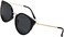 FEISEDY Vintage Polarized Cat Eye Sunglasses for Women Oversized Round Anti Glare Sun Glasses B7000.