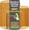 Greener Chef Organic Bamboo Cutting Board Set of 3 with Lifetime Replacements - Wood Cutting Board Set with Juice Groove - Wooden Chopping board Set for Kitchen, Meat and Cheese - Wooden Cutting Board
