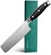 linoroso Nakiri Knife 7 inch Japanese Chef Knife, Asian Vegetable Cleaver Kitchen Knife, German High Carbon Stainless Steel Usuba Knife with Full Tang Ergonomic Handle for Home Kitchen and Restaurant.