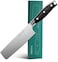 linoroso Nakiri Knife 7 inch Japanese Chef Knife, Asian Vegetable Cleaver Kitchen Knife, German High Carbon Stainless Steel Usuba Knife with Full Tang Ergonomic Handle for Home Kitchen and Restaurant.