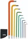 Wiha 66980 9 Piece Ball End Color Coded Hex L-Key Set - Metric.