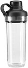 عبوة توسيع وعاء الخلاط الشخصي من KitchenAid سعة 16 أونصة لخلاطات KitchenAid K150 و K400، باللون الأسود.