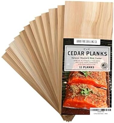 Wildwood Grilling 12 Pack Cedar Planks for Salmon and More - Sourced and Made in The USA.